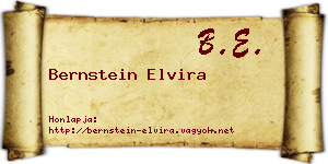 Bernstein Elvira névjegykártya